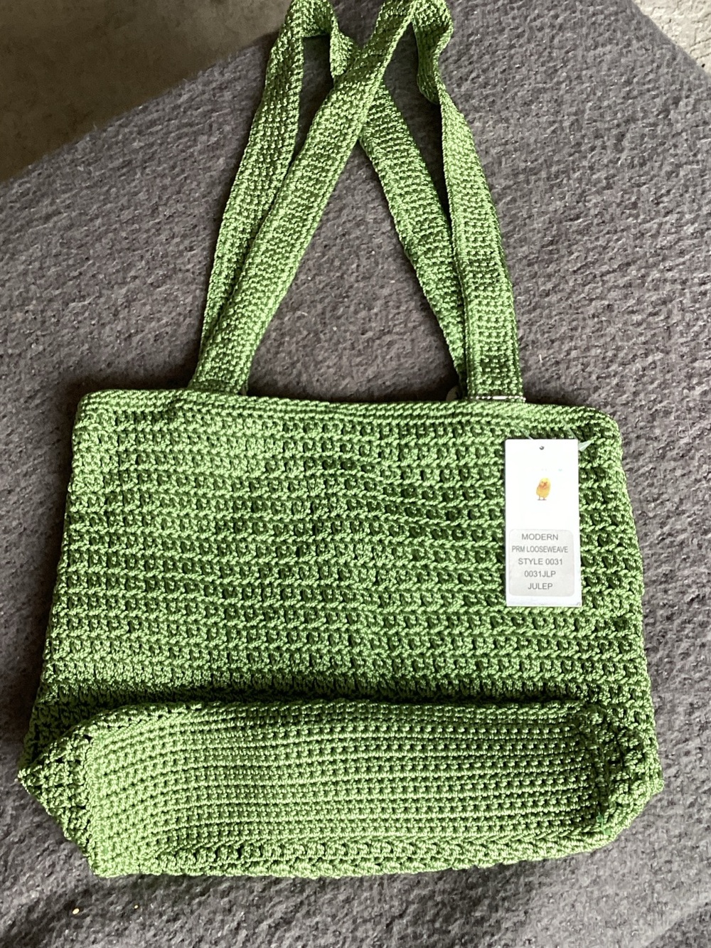 The SAK Green Crochet Tote